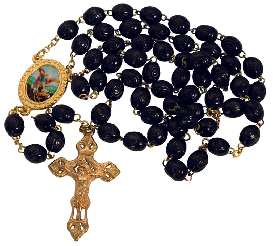 Black Rosary with St.Michael Medal