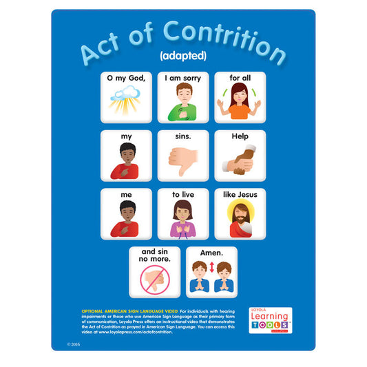 Act of Contrition Instructional Card (25 per pack)