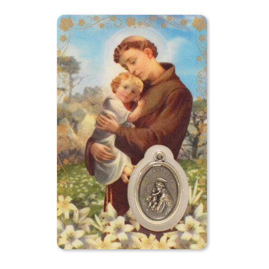 Prayer Card with Saint-Anthony medal