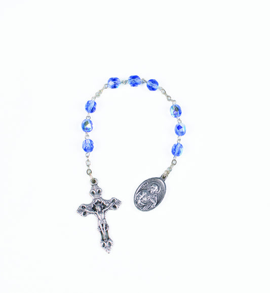 Blue Beaded Chapelet for Our Lady Fatima
