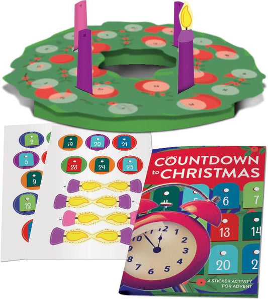 COUNTDOWN TO CHRISTMAS STICKER BOOKLET WITH POSTER