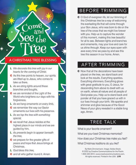 COME AND SEE THE TREE - TREE BLESSING LITANY (PACK OF 50)