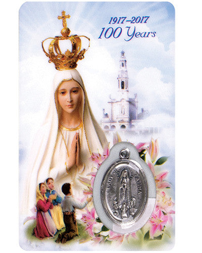 100th Anniversary Our Lady of Fatima Prayer Card