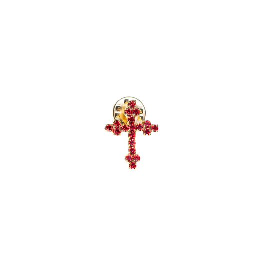 Ruby Cross Pin