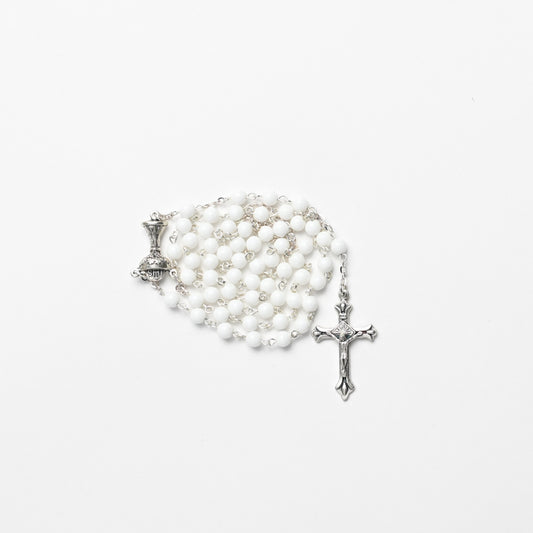 First Communion White Rosary