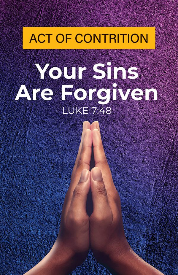 Act Of Contrition Prayer Card (Set of 50) – en-novalis