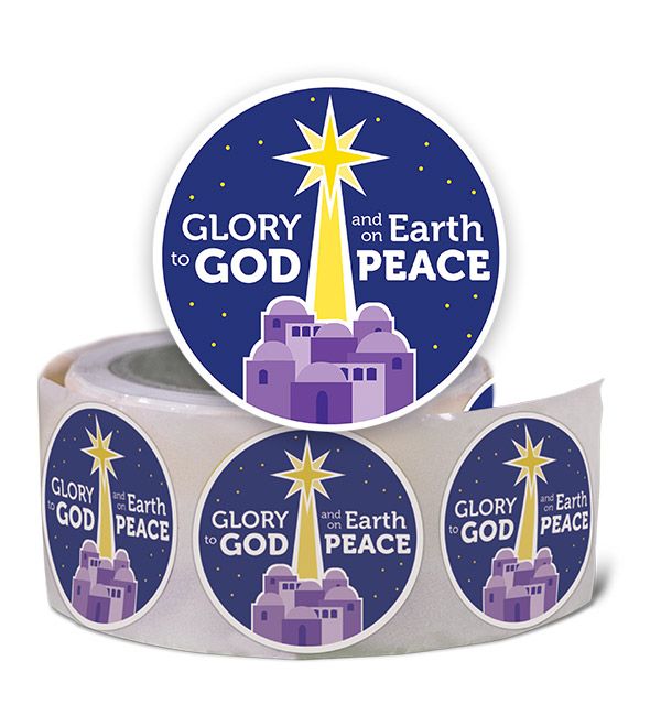 GLORY TO GOD CHRISTMAS STICKER ROLL