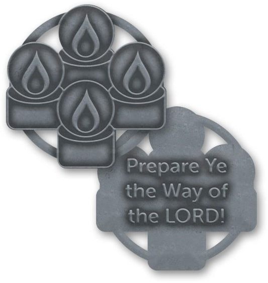 ADVENT WREATH METAL COIN PREPARE THE WAY OF THE LORD (PACK OF 25)