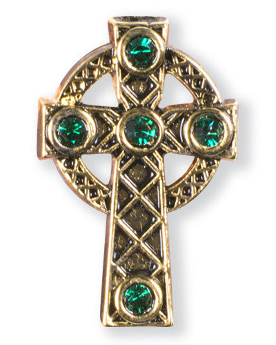 Antique Bronze Celtic Cross Pin